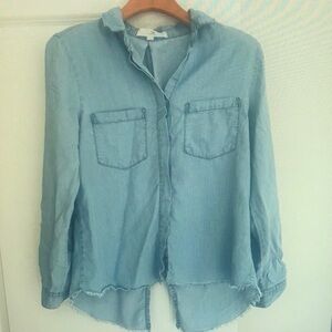 Women's Light Blue Button Down Shirt